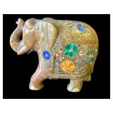 Stone elephant sculpture