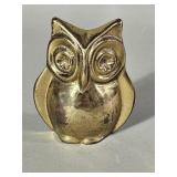 Vintage brass owl figurine paperweight