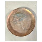 Vintage embossed copper plate