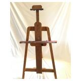 Vintage industrial size wood artist easel