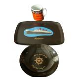 VTG Couroc of Monterey Queen Mary tray & plate