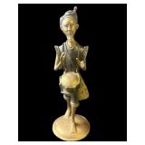 Vintage African bronze statue