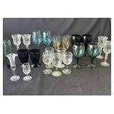 Lot of vintage wine glasses