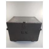 Vintage U.S. military footlocker
