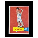 1957 Topps Jim Krebs basketball card.