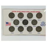 U.S. World War 2 silver nickels