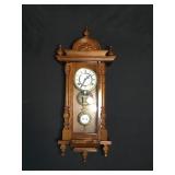 Vintage wood cased wall clock