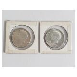 Pair of 1964 Kennedy silver half dollars