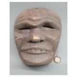 Vintage carved wood wall mask