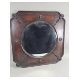 Antique oak mirror