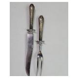 Sterling silver handle carving set