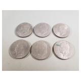 Group of Eisenhower dollar coins