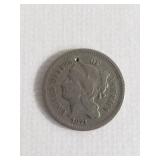 1871 three cent nickel