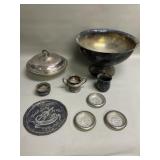 Group of silver plate pieces box lot