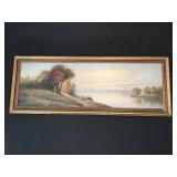 Antique oil painting on canvas