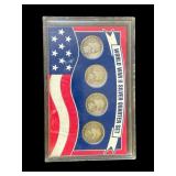 World War II silver quarter set.