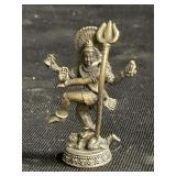 Miniature pewter Shiva figurine