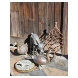 Vintage brass outdoor decor