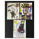 3 ink drawings on paper