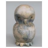 Hand carved alabaster owl figure