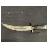 Vintage Persian style dagger with brass and wood