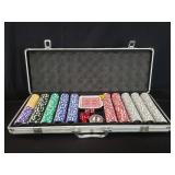 Poker set in aluminum case