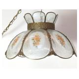 Vintage swag lamp glass