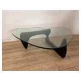 Herman Miller Isamu Noguchi-style glass top table