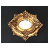 Antique gilded plaster rococo wall mirror