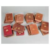 Shakespeare books, 24 mini leather bound books