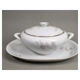 2 piece KPM porcelain soup tureen and tray