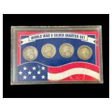 World War II silver quarter set