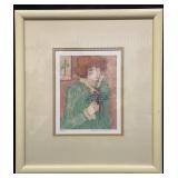 Framed, signed limited edition lithograph of