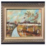 Framed, signed oil on canvas painting