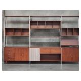 Paul McCobb Mid-century Modern walnut 3-bay