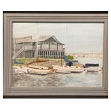 Framed, signed oil on board painting