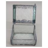 Leaded glass trinket box