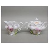 R. S. Prussia porcelain creamer and sugar bowl
