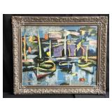 Signed F. Santclair oil on canvas Fauvism oil on