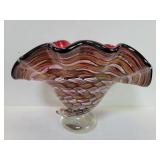 Dale Tiffany hand blown art glass cornucopia