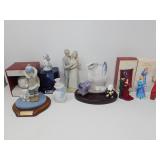 Group of Lladro, Hallmark keepsakes, and Bristol