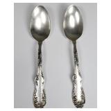 Pair of antique sterling silver spoons