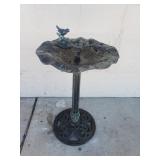 Cast aluminum bird bath