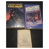 Lot of 3 star wars collectibles 2 books and cards
