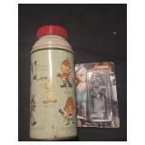 Lot of 2 collectible items thermos and figure