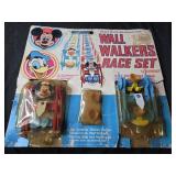 Vintage 1972 Disney wall walkers race set