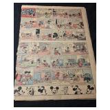Vintage 1942 mickey mouse Walt Disney news paper