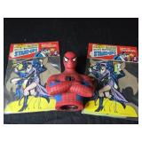 Lot of 3 super hero collectibles Spider-Man batman