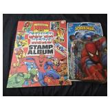 Lot of 2 Spider-Man collectibles stamp and toy