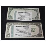 movie prop banknote used in the filming of The